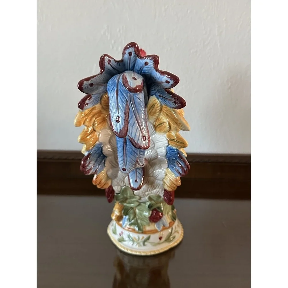 HTF Fritz and‎ Floyd Garden Medley Large Rooster Pitcher 12